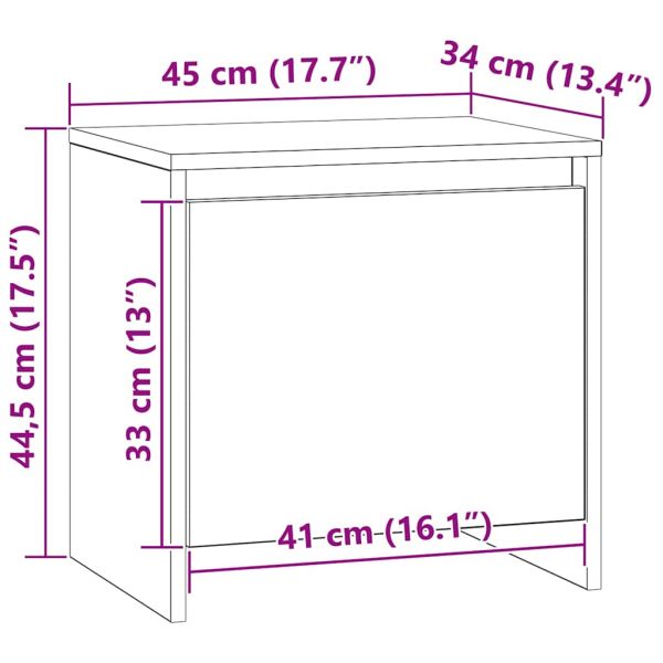 Нощен шкаф Дъб Артизан 45 x 34 x 44,5 см Инженерно дърво