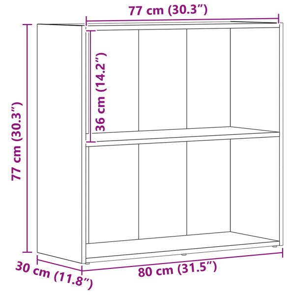 Рафт за книги Черния дъб 60 x 30 x 76.5 см Инженерно дърво