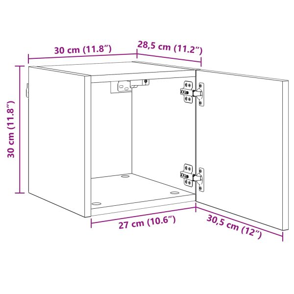 ТВ шкаф Дъб 30,5 x 30 x 30 см Инженерно дърво