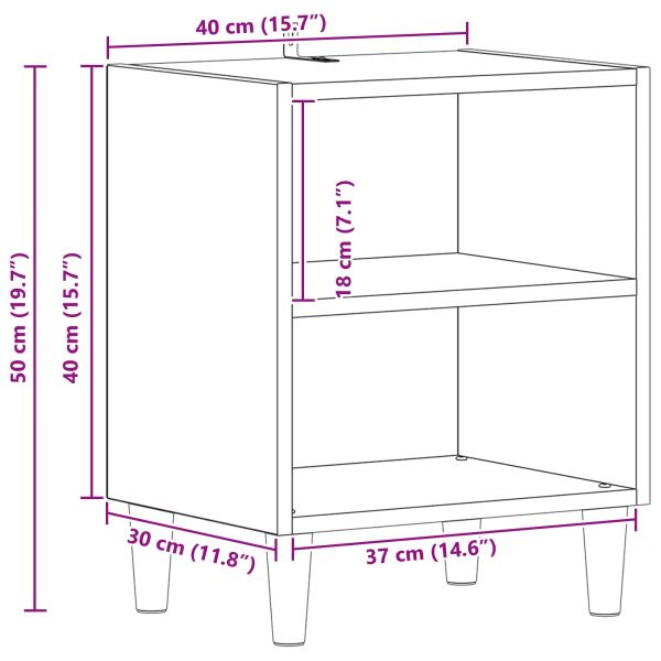 Шкаф за легло Черния дъб 40 x 30 x 50 cm Инженерно дърво