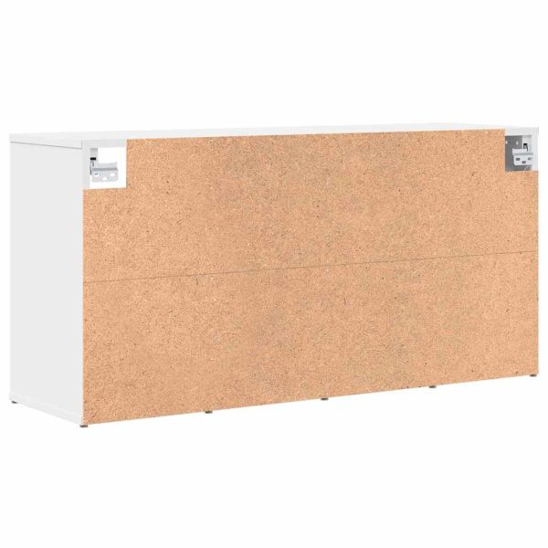 Шкаф за обувки с рафт Бяло 103 x 30 x 51 см Инженерно дърво