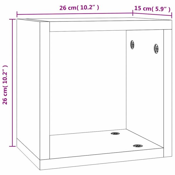 Стени за рафтове 4 pcs Кафяво 26 x 15 x 26 cm Инженерно дърво