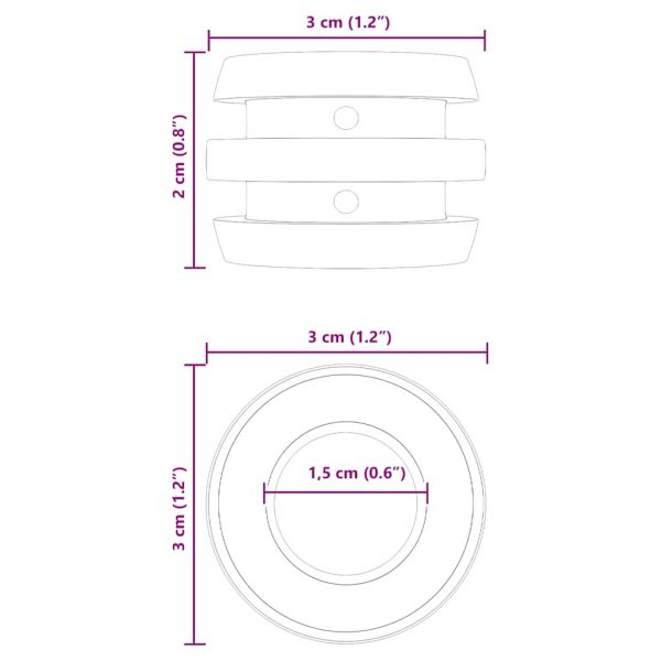 Футболна маса Бъмери 3 x 3 x 2 см прът 16 pcs Черно