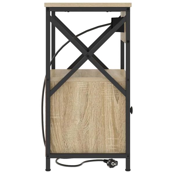 Нощен шкаф 2 pcs Сонома дъб 40 x 31 x 60 см Инженерно дърво