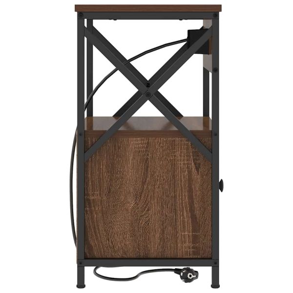 Нощен шкаф с чекмедже Кафяв дъб 40 x 31 x 60 см Инженерно дърво