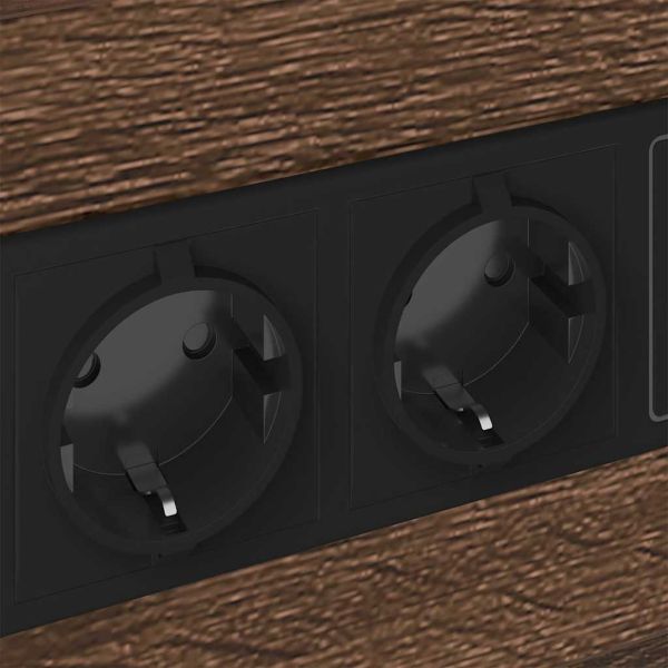 Нощен шкаф 2 pcs Кафяв дъб 40 x 31 x 60 см Инженерно дърво