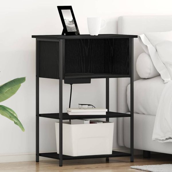 Нощен шкаф Черния дъб 55 x 31 x 76 см Инженерно дърво