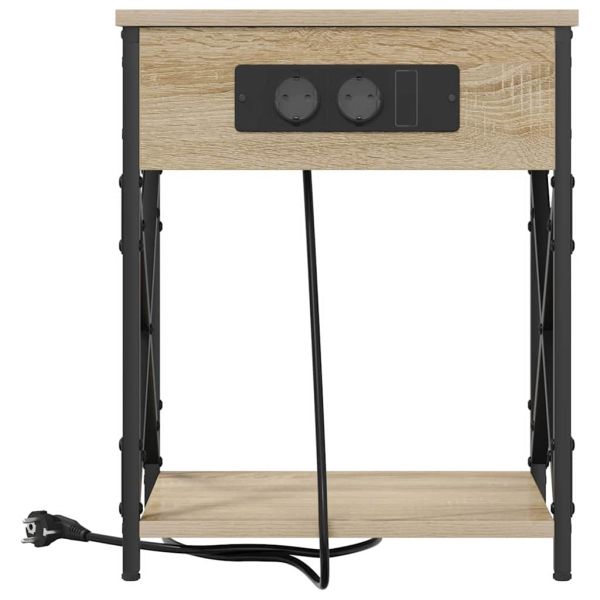 Нощен шкаф 2 pcs Сонома дъб 41 x 31 x 51 см Инженерно дърво