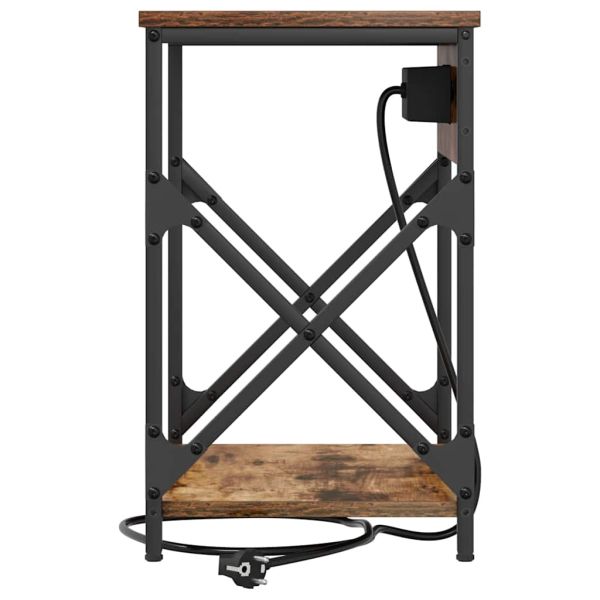 Нощен шкаф 2 pcs Димян дъб 41 x 31 x 51 см Инженерно дърво