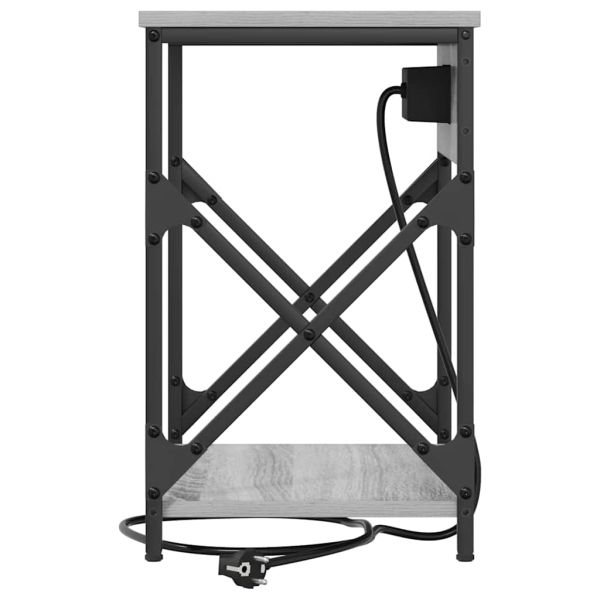 Нощен шкаф 2 pcs Сив Сонома 41 x 31 x 51 см Инженерно дърво