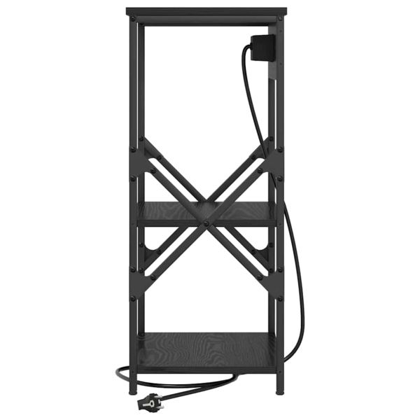 Нощен шкаф с рафт Черния дъб 41 x 31 x 76 см Инженерно дърво