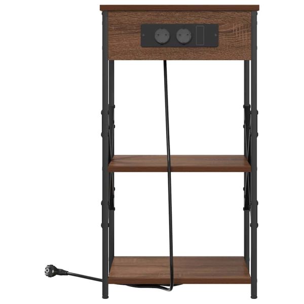 Нощен шкаф 2 pcs Кафяв дъб 41 x 31 x 76 см Инженерно дърво