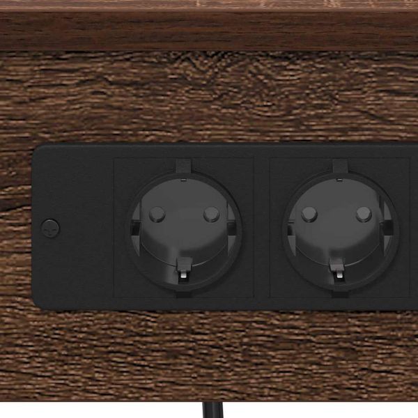 Нощен шкаф 2 pcs Кафяв дъб 41 x 31 x 76 см Инженерно дърво