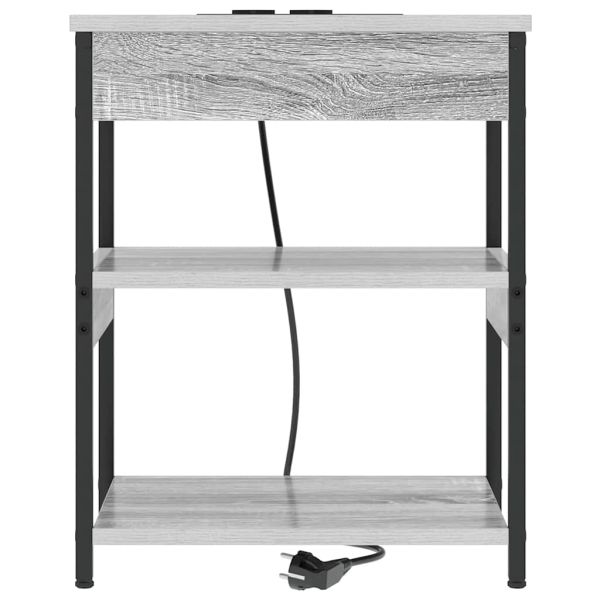 Нощен шкаф 2 pcs Сив Сонома 41 x 31 x 51 см Инженерно дърво