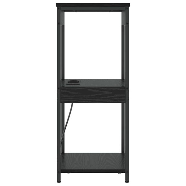 Нощен шкаф с рафт Черния дъб 41 x 31 x 76 см Инженерно дърво
