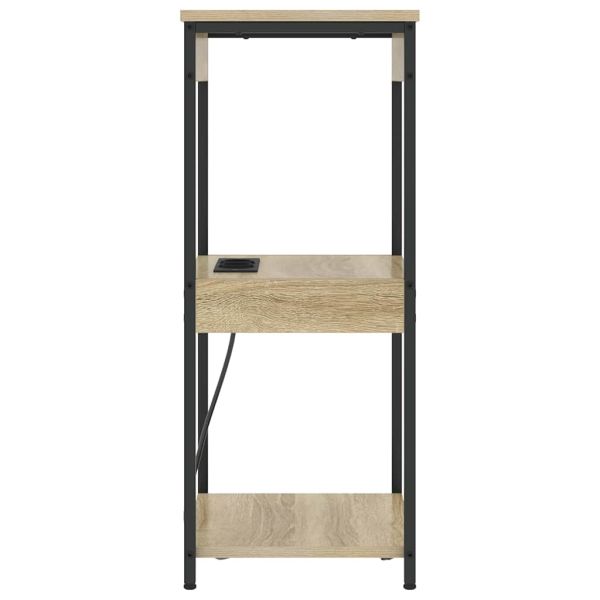 Нощен шкаф с рафт Сонома дъб 41 x 31 x 76 см Инженерно дърво