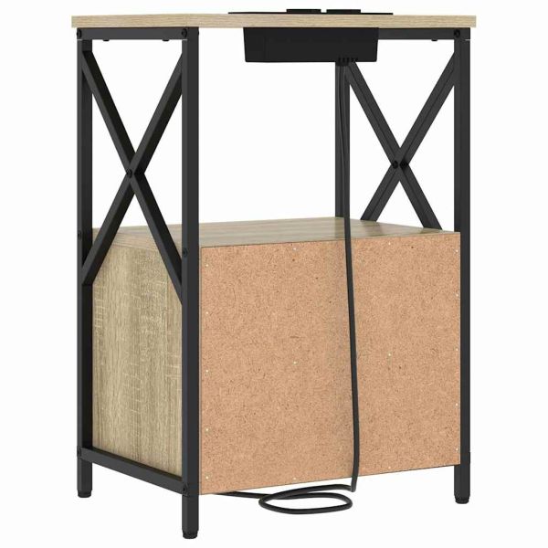 Нощен шкаф 2 pcs Сонома дъб 40 x 31 x 60 см Инженерно дърво
