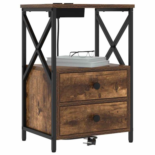 Нощен шкаф с чекмедже Димян дъб 40 x 31 x 60 см Инженерно дърво