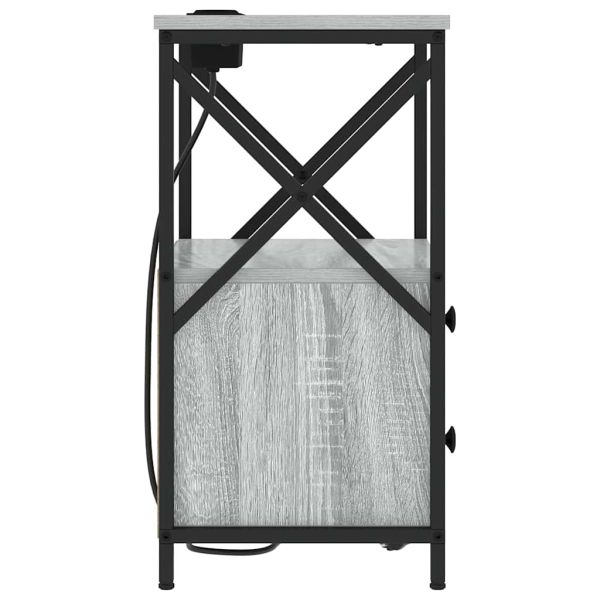 Нощен шкаф Сив Сонома 40 x 31 x 60 см Инженерно дърво