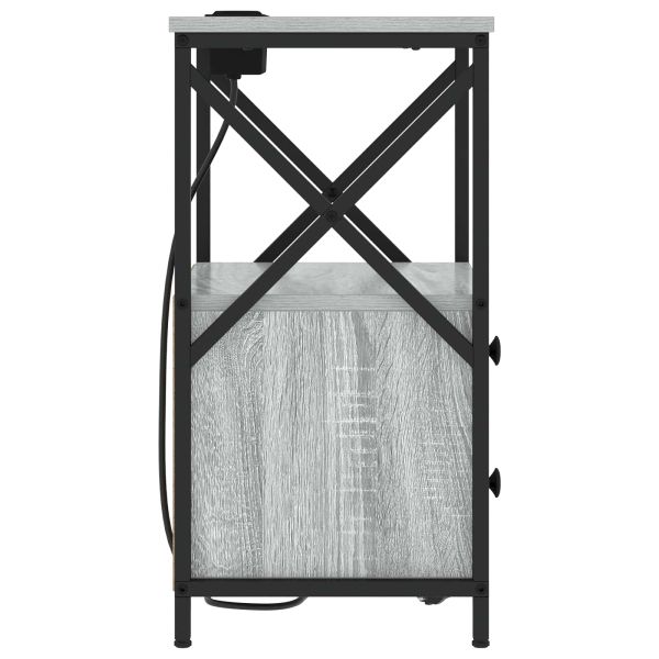 Нощен шкаф 2 pcs Сив Сонома 40 x 31 x 60 см Инженерно дърво
