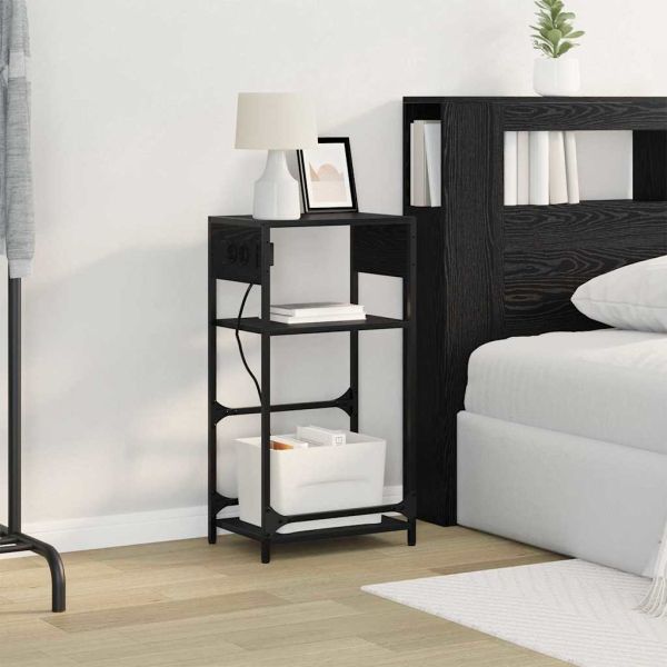 Нощен шкаф Черния дъб 40 x 27 x 76 см Инженерно дърво