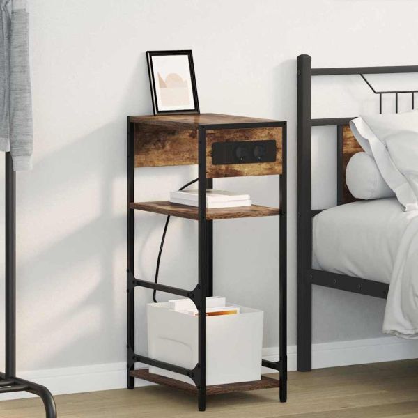 Нощен шкаф Димян дъб 40 x 27 x 76 см Инженерно дърво