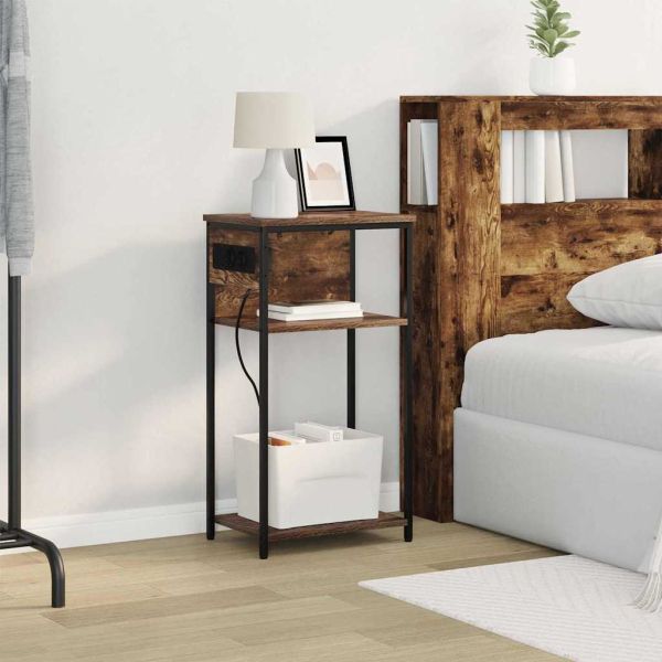 Нощен шкаф Димян дъб 41 x 28 x 76 см Инженерно дърво