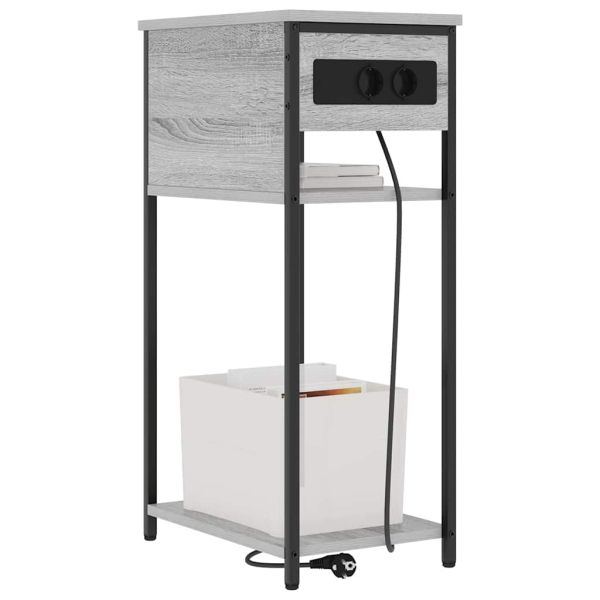 Нощен шкаф Сив Сонома 41 x 28 x 76 см Инженерно дърво