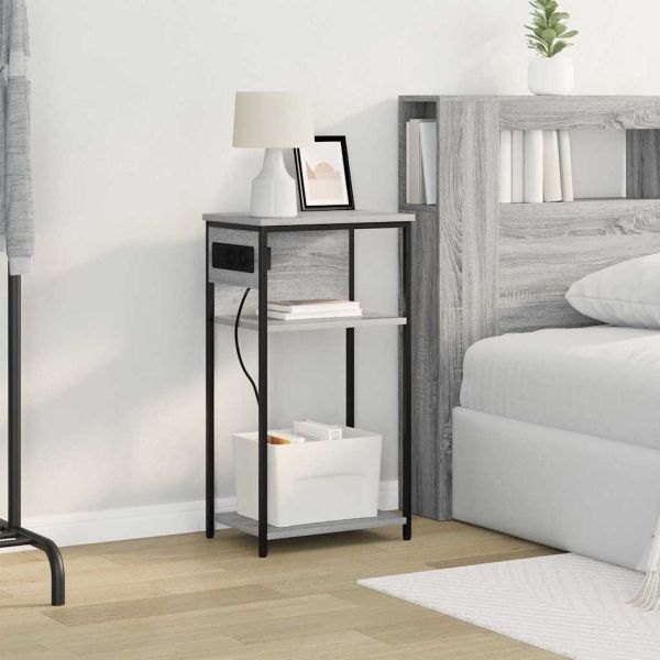 Нощен шкаф Сив Сонома 41 x 28 x 76 см Инженерно дърво