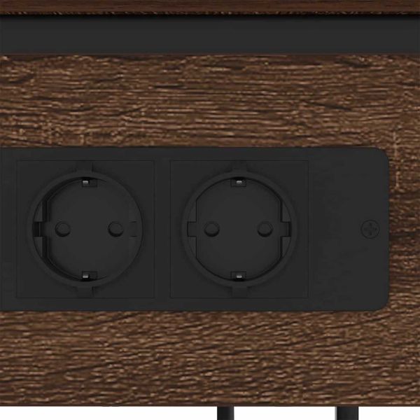 Нощен шкаф Кафяв дъб 41 x 28 x 76 см Инженерно дърво