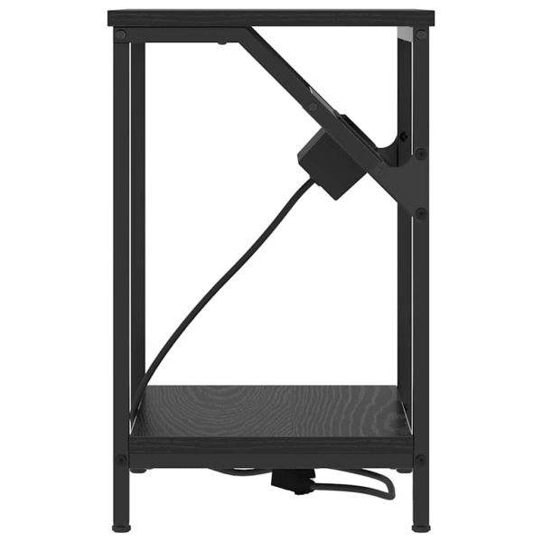 Нощен шкаф 2 pcs Черния дъб 38 x 30 x 48 см Инженерно дърво