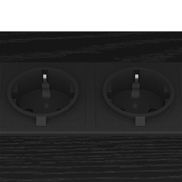 Нощен шкаф 2 pcs Черния дъб 38 x 30 x 48 см Инженерно дърво