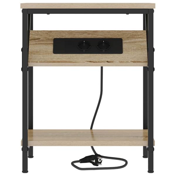 Нощен шкаф 2 pcs Сонома дъб 38 x 30 x 48 см Инженерно дърво