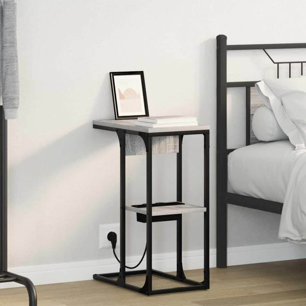 Нощен шкаф Сив Сонома 41,5 x 26 x 60,5 см Инженерно дърво