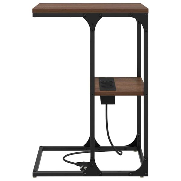 Нощен шкаф Кафяв дъб 41,5 x 26 x 60,5 см Инженерно дърво