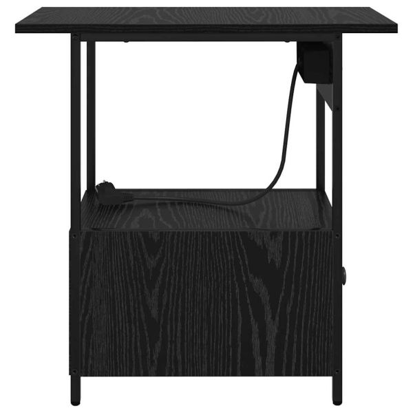 Нощен шкаф Черния дъб 60 x 30 x 61 см Инженерно дърво