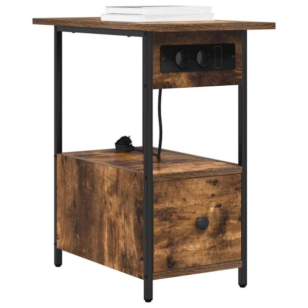 Нощен шкаф с чекмедже Димян дъб 60 x 30 x 61 см Инженерно дърво