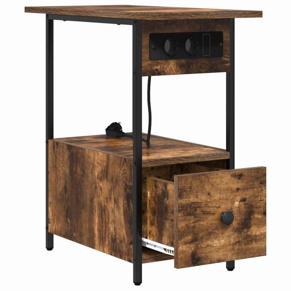 Нощен шкаф с чекмедже Димян дъб 60 x 30 x 61 см Инженерно дърво