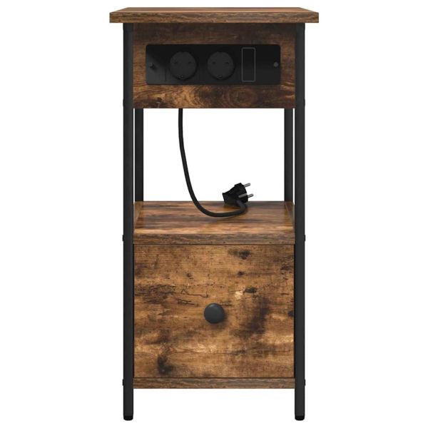 Нощен шкаф с чекмедже Димян дъб 60 x 30 x 61 см Инженерно дърво