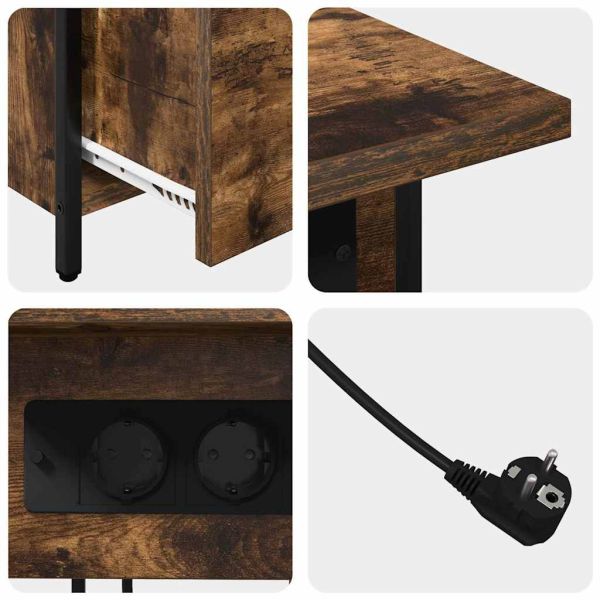 Нощен шкаф с чекмедже Димян дъб 60 x 30 x 61 см Инженерно дърво