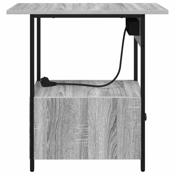 Нощен шкаф Сив Сонома 60 x 30 x 61 см Инженерно дърво