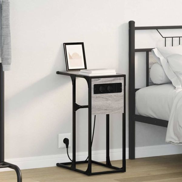 Нощен шкаф Сив Сонома 41,5 x 26 x 60,5 см Инженерно дърво