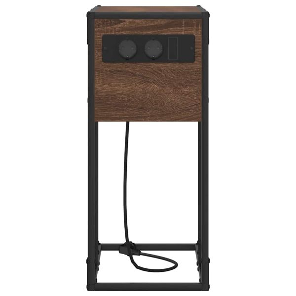 Нощен шкаф Кафяв дъб 41,5 x 26 x 60,5 см Инженерно дърво