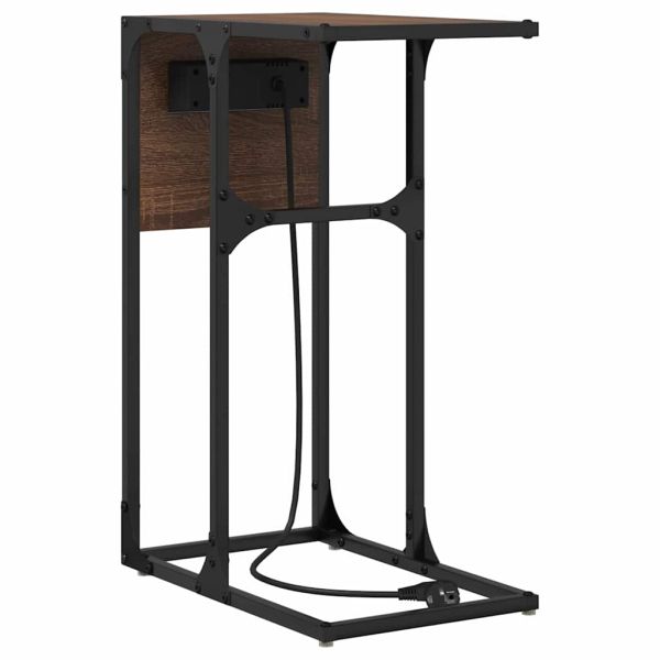 Нощен шкаф Кафяв дъб 41,5 x 26 x 60,5 см Инженерно дърво