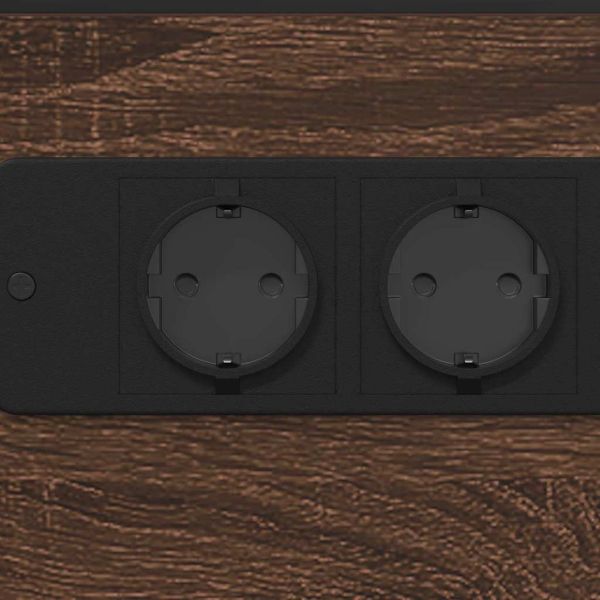 Нощен шкаф Кафяв дъб 41,5 x 26 x 60,5 см Инженерно дърво