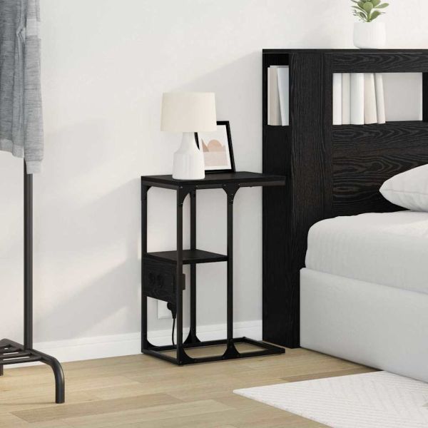 Нощен шкаф Черния дъб 41,5 x 26 x 60,5 см Инженерно дърво