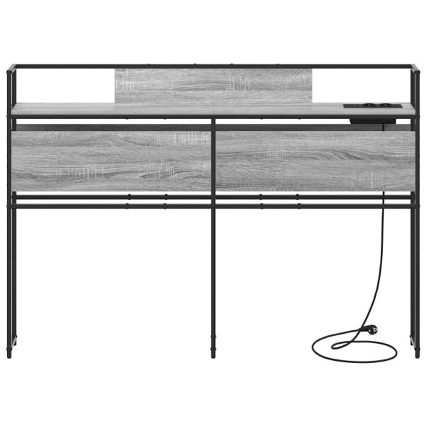 Табла за съхранение с рафт Сив сонома 135 cm Инженерно дърво