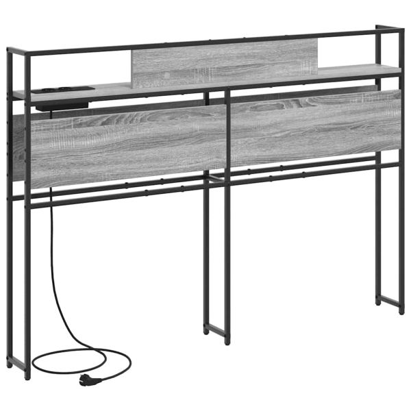 Табла за съхранение с рафт Сив сонома 135 cm Инженерно дърво