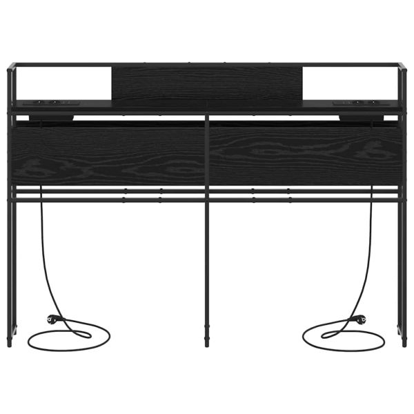 Табла за съхранение с рафт Черен дъб 150 cm Инженерно дърво