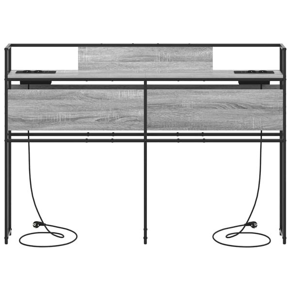 Табла за съхранение с рафт Сив сонома 150 cm Инженерно дърво